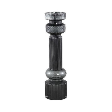 Kerzenhalter - Fadri Black glass L von PTMD - Esszett Luxury | Stilvolles Wohnen mit Charakter