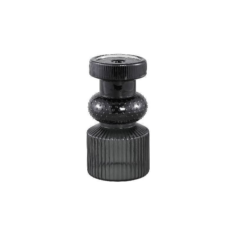 Kerzenhalter - Fadri Black glass S von PTMD - Esszett Luxury | Stilvolles Wohnen mit Charakter