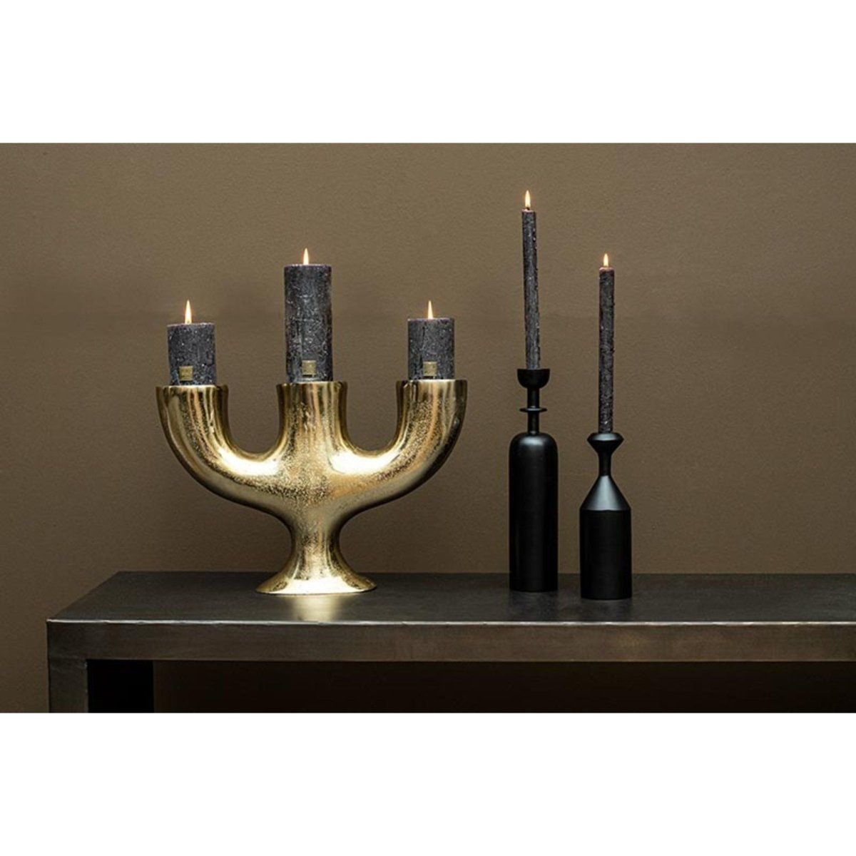 Kerzenständer - Jimbo Brass Big Alu von PTMD - Esszett Luxury | Stilvolles Wohnen mit Charakter
