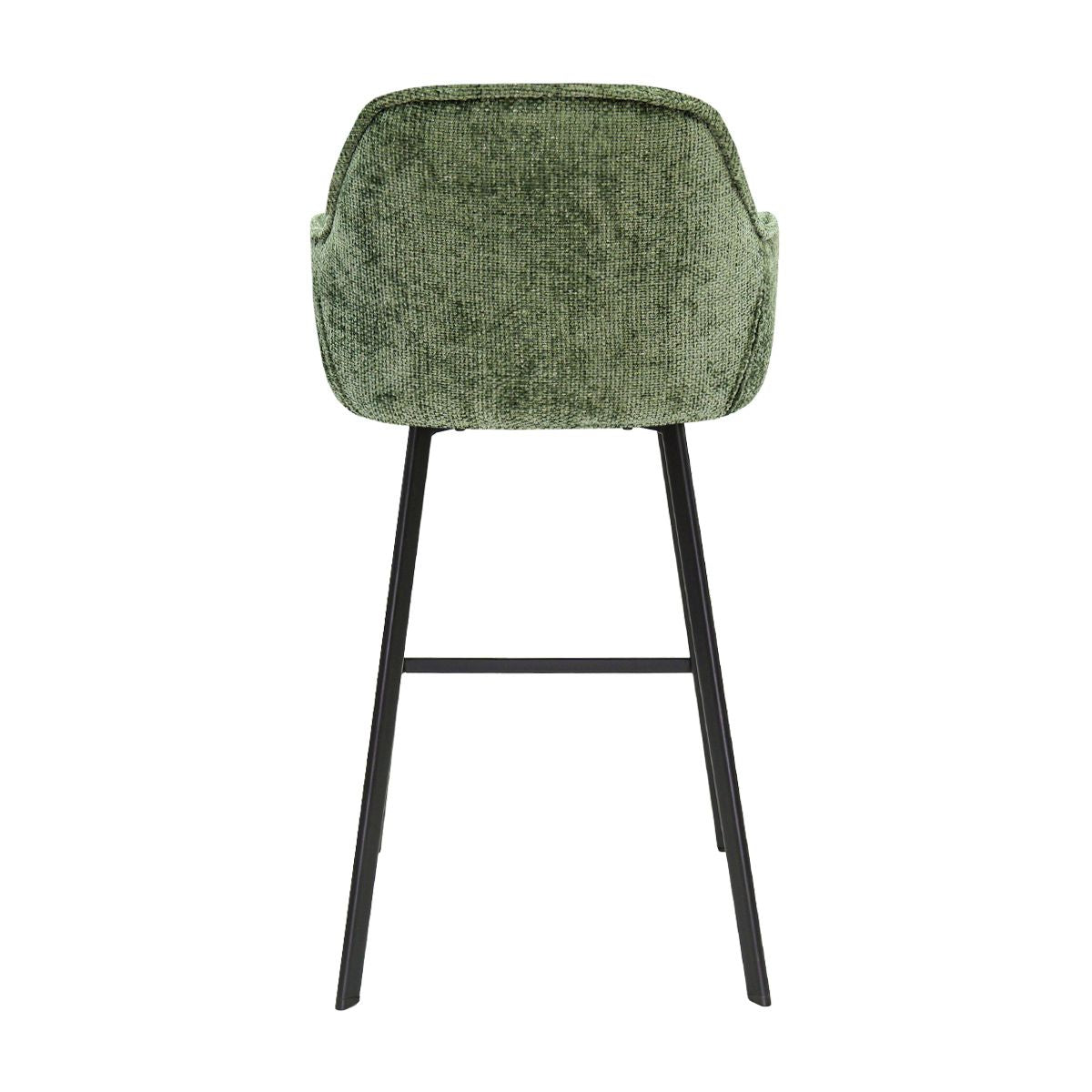 Barstuhl – Chenille Stoff, Metall Gestell, Grüne Farbe - Lynn | Kick Collection