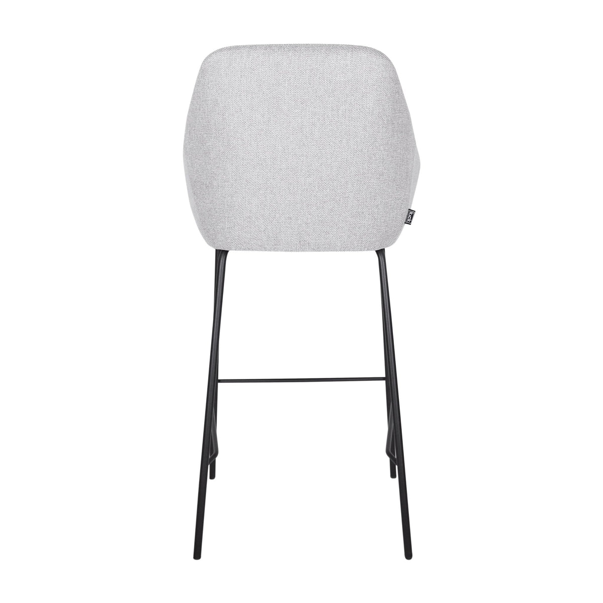 Barstuhl – Texturstoff, Metall Gestell, Armlehne Design, Grau - Suus | Kick