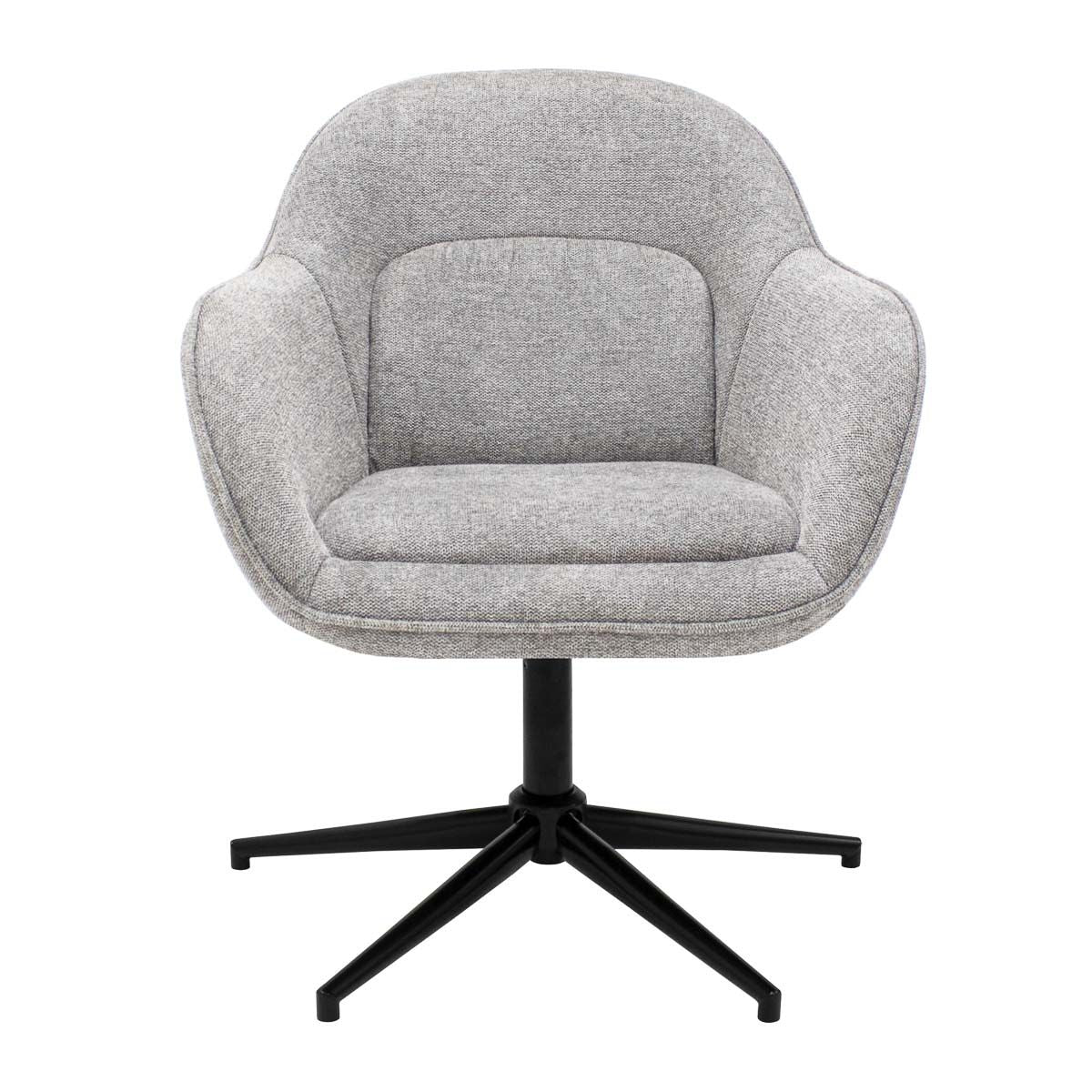 Relaxsessel – Texture Stoff, Drehfunktion Gestell, Graue Farbe - Lux | Kick Collection