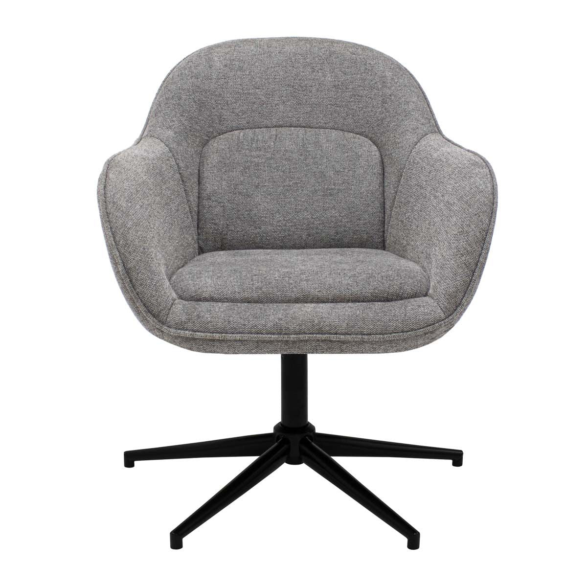 Relaxsessel – Texture Stoff, Drehfunktion Gestell, Dunkelgraue Farbe - Lux | Kick Collection