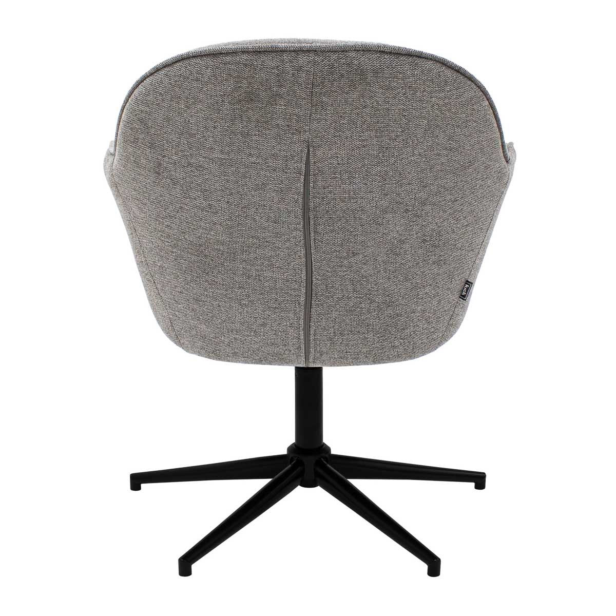 Relaxsessel – Texture Stoff, Drehfunktion Gestell, Dunkelgraue Farbe - Lux | Kick Collection
