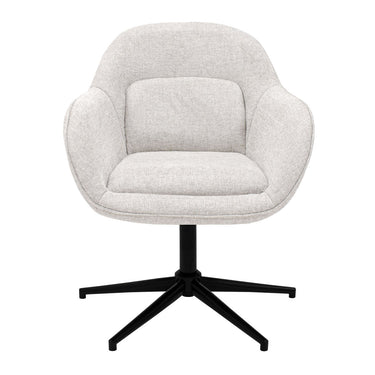 Drehsessel Strukturstoffbezug mit gepolsterten Steppnähten - Lux Champagne | Kick Collection - Esszett Luxury | Stilvolles Wohnen mit Charakter