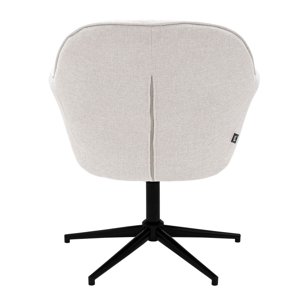Swivel chair – textured fabric, quilted backrest, 360° rotatable – Lux | Kick Collection