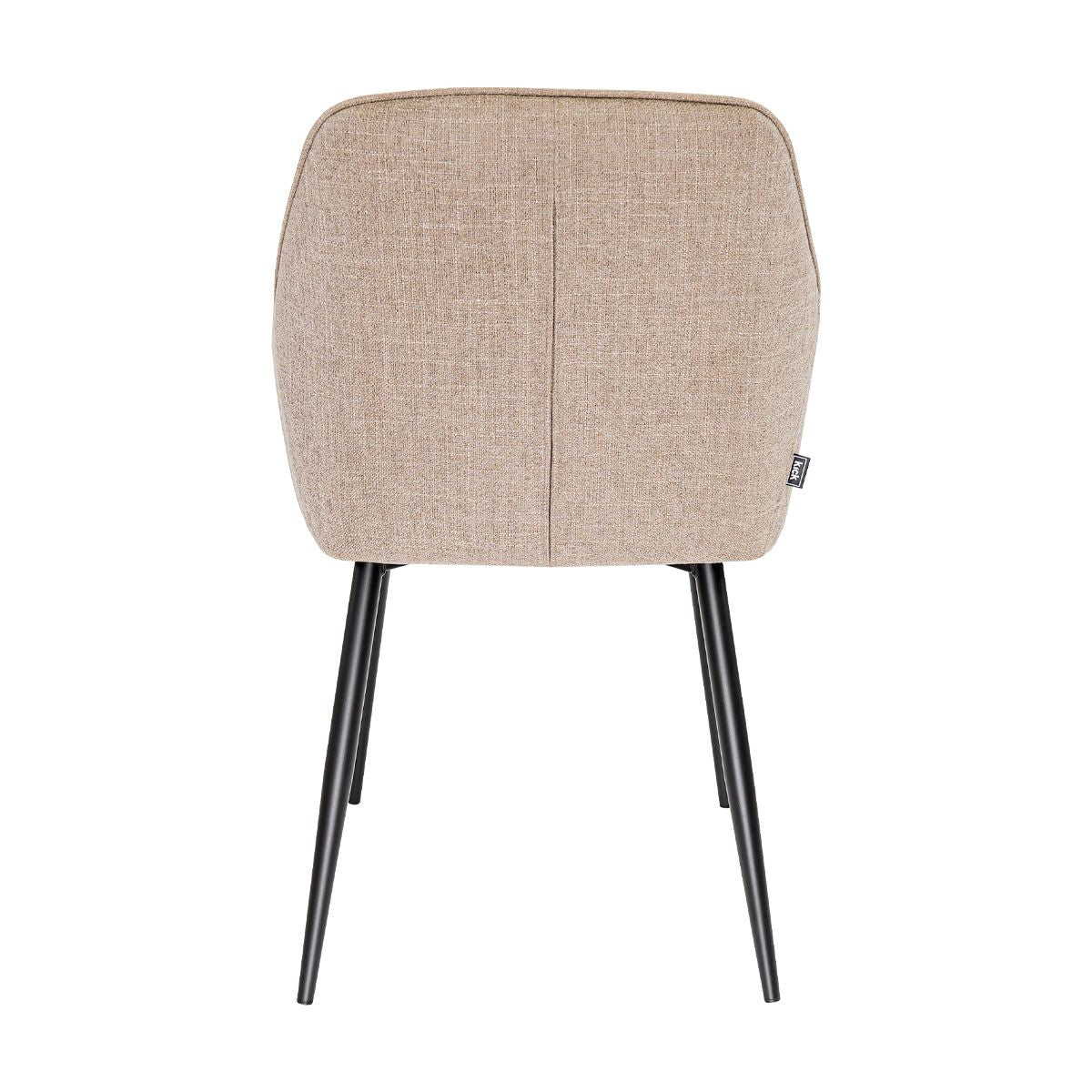 Dining Chair - Armrests, Textured Fabric Taupe & Diamond Quilting – Jip | Kick Collection