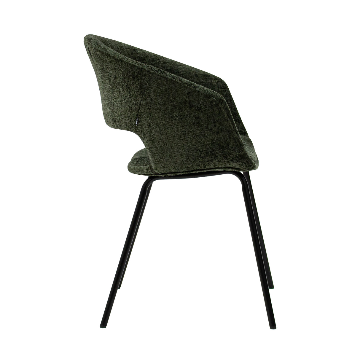 Esszimmerstuhl – Texture Stoff, Metall Gestell, Grüne Farbe - Mette | Kick Collection