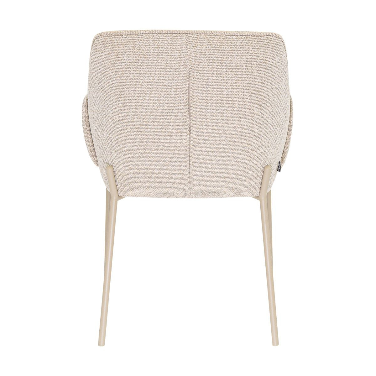 Esszimmerstuhl – Texture Stoff, Metall Gestell, Champagne Farbe - Mila | Kick Collection