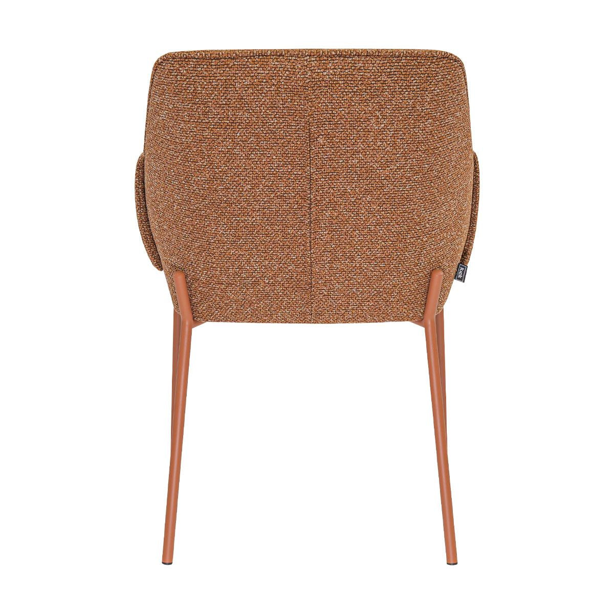 Dining chair - armrests, textured fabric Terra & diamond quilting - Mila | Kick Collection