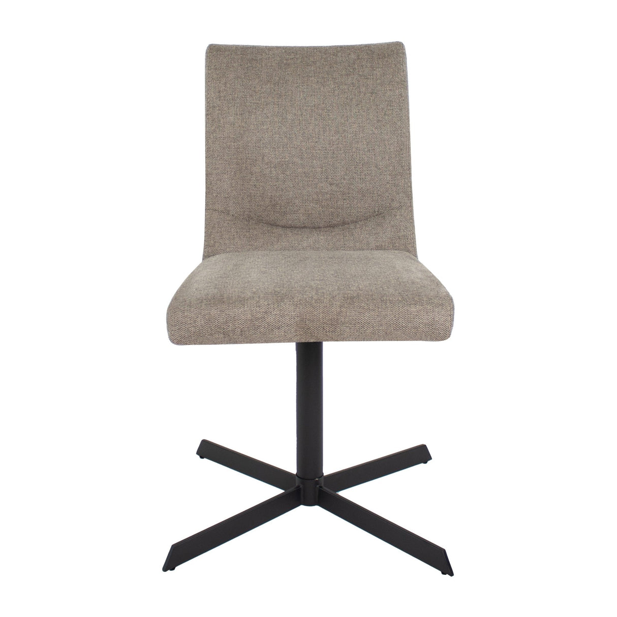 Drehstuhl – Texturstoff, Metallrahmen, 360° Drehfunktion, Taupe - Sam | Kick