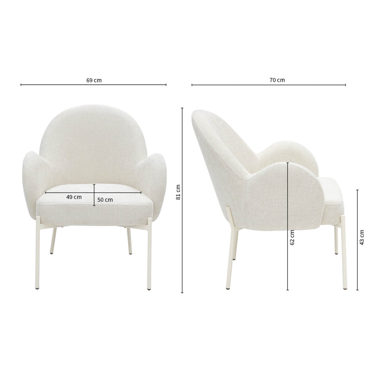 Sessel Strukturstoffbezug & Sandstein - Untergestell – Bronx | Kick Collection - Esszett Luxury | Stilvolles Wohnen mit Charakter