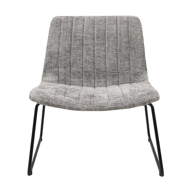 Sessel Chenille - Bezug mit vertikalen Steppnähten – James Grau | Kick Collection - Esszett Luxury | Stilvolles Wohnen mit Charakter