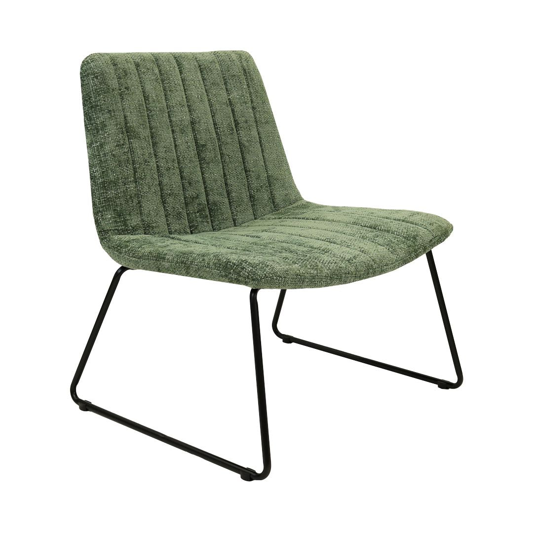 Armchair – Chenille Fabric, Metal Frame, Swivel – James | Kick Collection