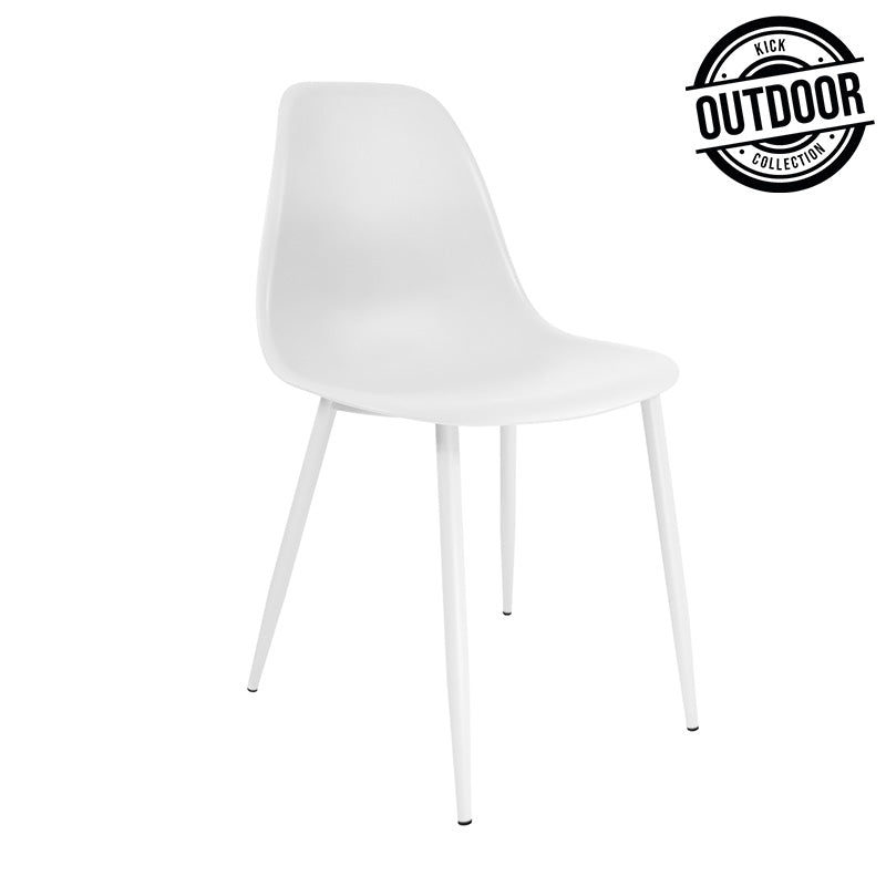 Kick Garden Armchair Nero - White