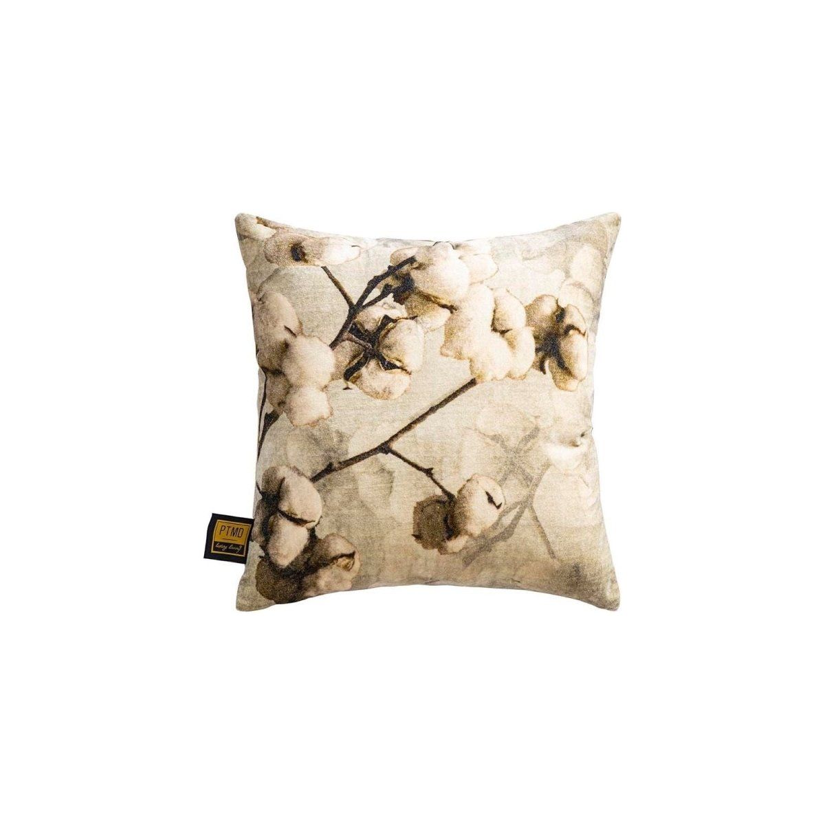 Kissen - Jash grey cotton velvet Quadrat (45 x 45 cm) von PTMD - Esszett Luxury | Stilvolles Wohnen mit Charakter