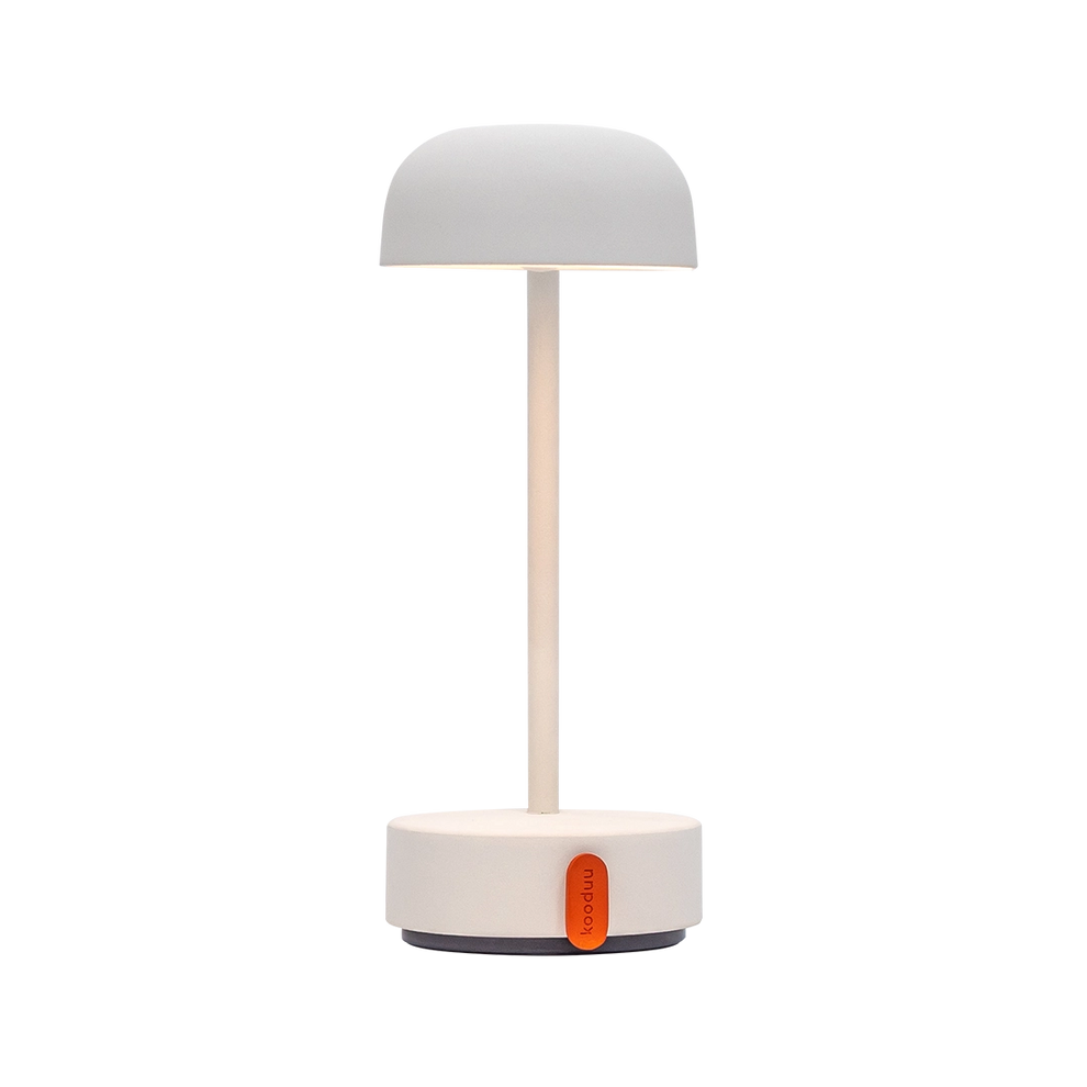 LED-Tischleuchte in Cloudy White mit dimmbarer Beleuchtung, kabellosem Design und wiederaufladbarem Akku – Fokus | Kooduu