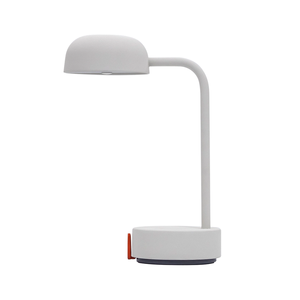 LED-Tischleuchte in Cloudy White mit dimmbarer Beleuchtung, kabellosem Design und wiederaufladbarem Akku – Fokus | Kooduu