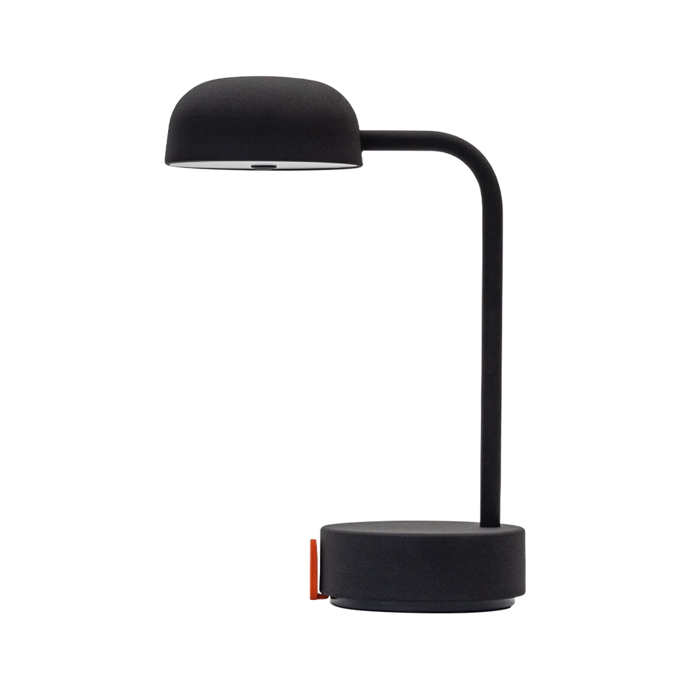 LED-Tischleuchte in Anthrazit mit dimmbarer Beleuchtung, kabellosem Design und wiederaufladbarem Akku – Fokus | Kooduu