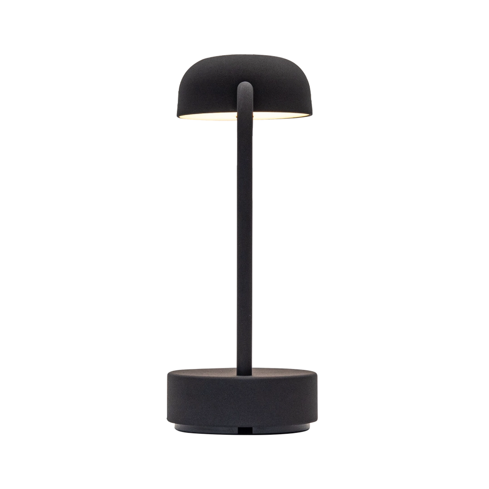 LED-Tischleuchte in Anthrazit mit dimmbarer Beleuchtung, kabellosem Design und wiederaufladbarem Akku – Fokus | Kooduu