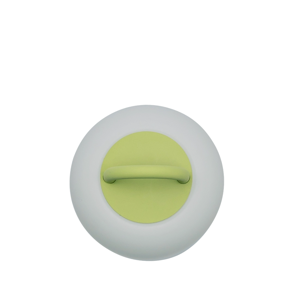 LED table lamp in Moss with dimmable diffuse lighting, portable handle, and rechargeable battery – Loome | Kooduu