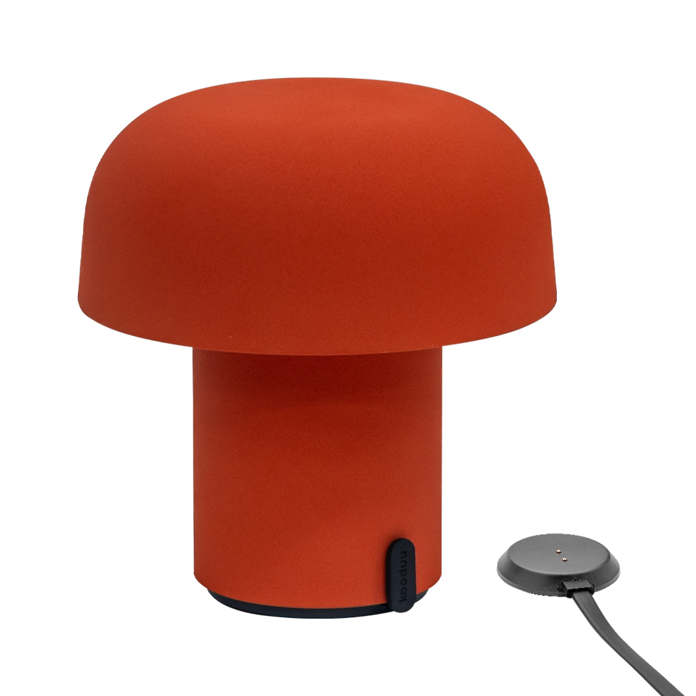 LED Table Lamp in Orange with Dimmable Lighting, Cordless Design, and Rechargeable Battery – Sensa | Kooduu