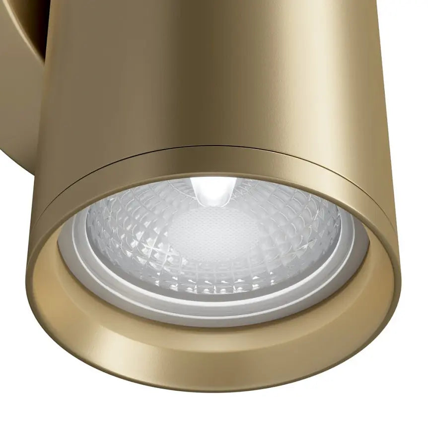 Wandleuchte – Mattgoldenes Aluminium, 2× GU10 Fassung, 10 W Leistung, 15 cm Höhe - Focus S | Maytoni