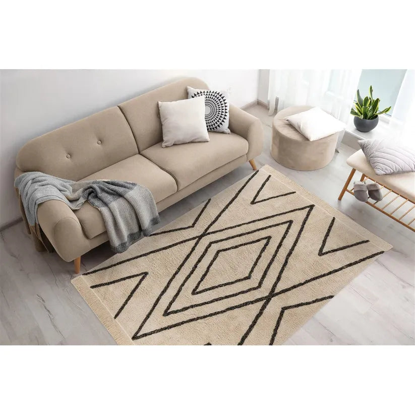 Cotton rug with geometric design - Mylen 525| Kayoom