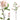 Kunstzweig - rosa Gartenblume mit Blättern von PTMD - Esszett Luxury | Stilvolles Wohnen mit Charakter