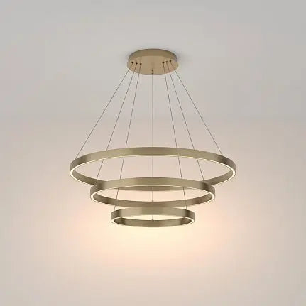 Brass Finish Pendant Light, Height Adjustable, LED 3000K & Modern Design – Rim | Maytoni