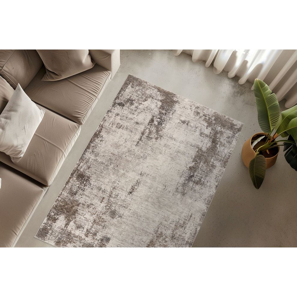 Polyester rug with cotton backing, soft short pile, easy-care – Amora 262 | Kayoom