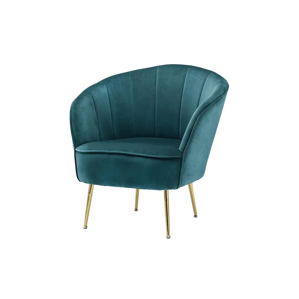 Sessel mit Samtbezug, Ziersteppung und Metallbeinen – Loulan 125 | Kayoom - Esszett Luxury | Stilvolles Wohnen mit Charakter