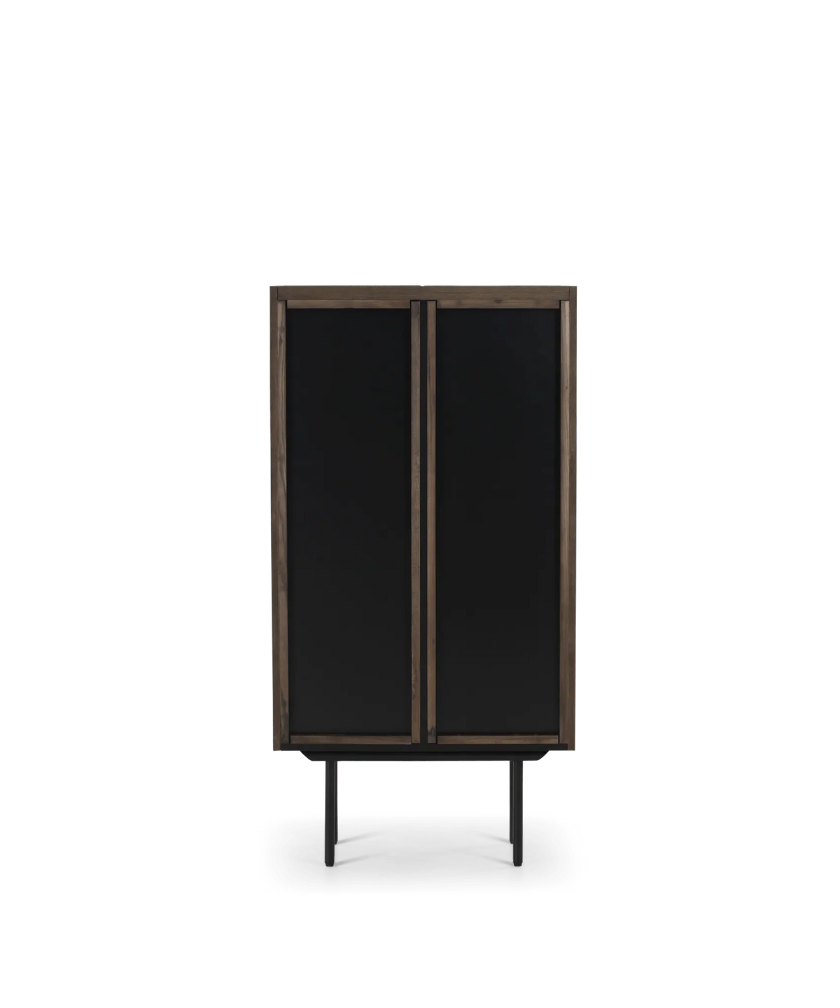 Highboard – Slanted Oak Lamella Design, Soft-Close Hinges, Adjustable Shelves – Louvre | Njordec