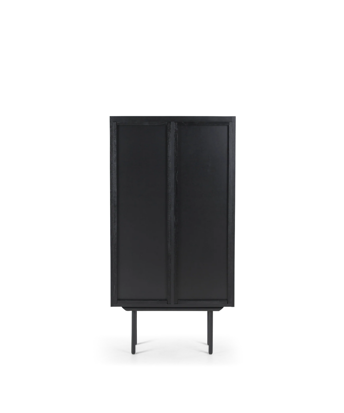 Highboard – Slanted Oak Lamella Design, Soft-Close Hinges, Adjustable Shelves – Louvre | Njordec