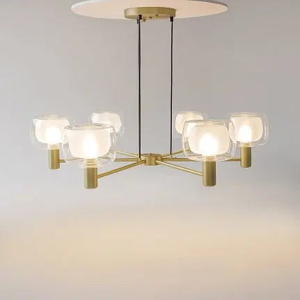 Pendant Light Gold Frame Double Glass Modern Design & LED – Vision | Maytoni