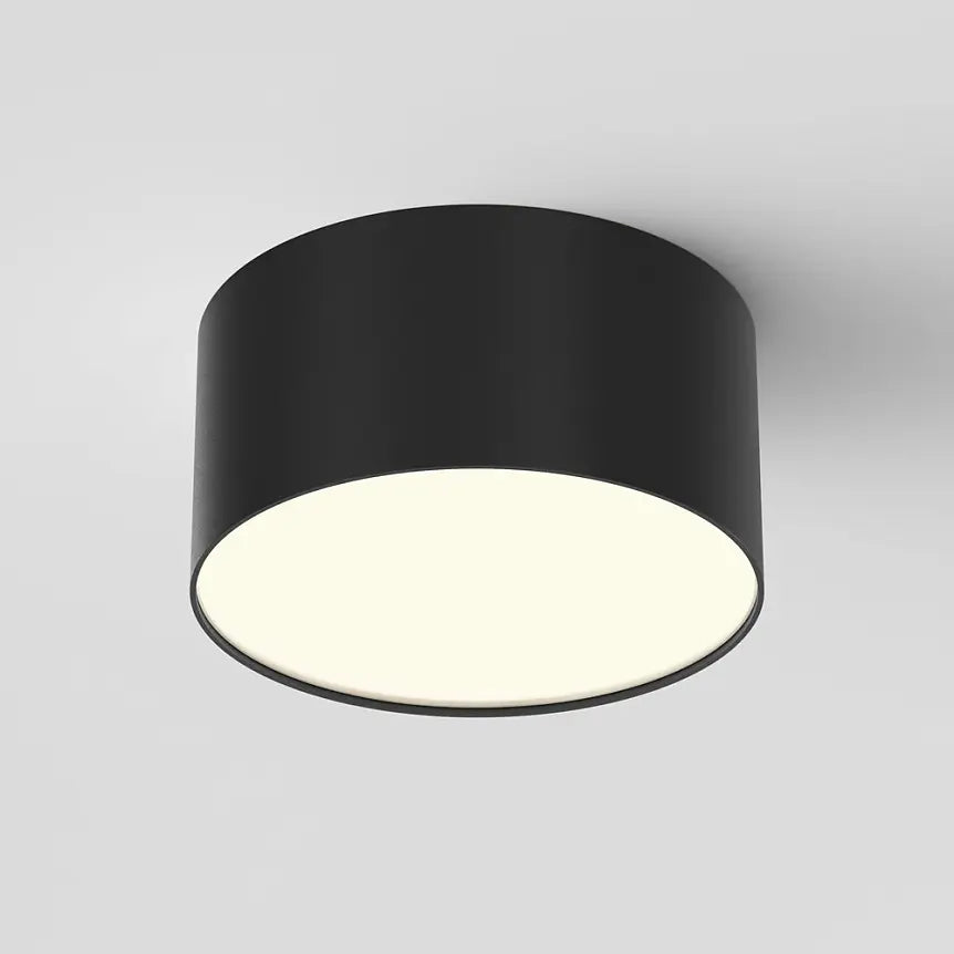 Black aluminum ceiling light with integrated LED and warm white light – Zon | Maytoni