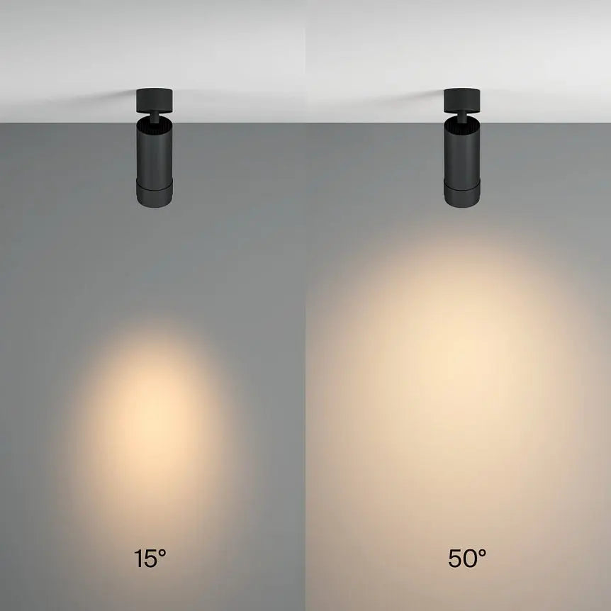 Ceiling Light Black Aluminum LED Adjustable Beam Angle 15°–50° – Focus Zoom | Maytoni