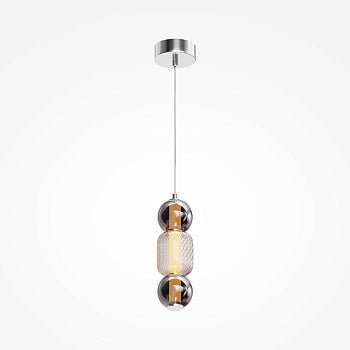 Pendelleuchte im Chrom - Ringdesign mit dimmbarer LED verstellbarer Höhe und energiesparender Beleuchtung – Drop | Maytoni - Esszett Luxury | Stilvolles Wohnen mit Charakter