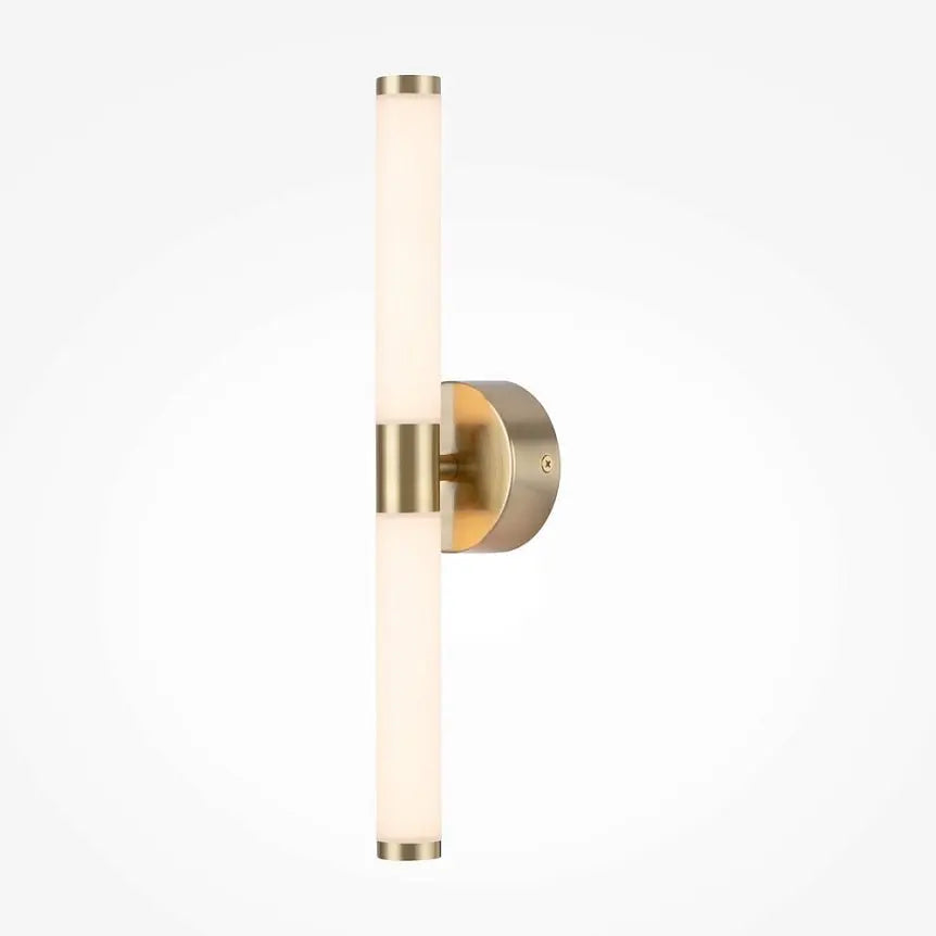 Wall Lamp Gold Aluminum, Matte White Acrylic Cylinders, 10W LED 3000K – Axis | Maytoni