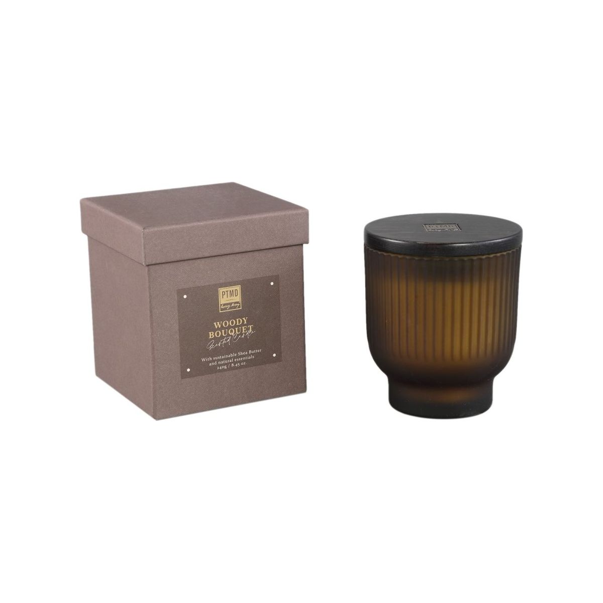 New Elements Fragrance Duftkerze - Woody Bouquet 380g von PTMD - Esszett Luxury | Stilvolles Wohnen mit Charakter