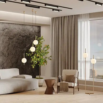 Pendelleuchte – Messing Finish, Metallgehäuse, 7W Leistung, 360° Licht - The Sixth Sense | Maytoni