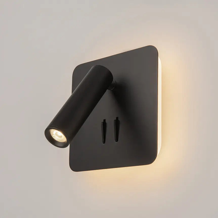 Wandleuchte – Schwarzes Aluminium, IP20 Schutz, Warmweiß, 13 cm Höhe - Ios 176 | Maytoni