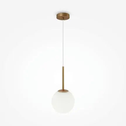 Pendant Lamp Modern Gold Metal Matt White Glass LED 40W – Basic Form | Maytoni