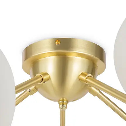 Deckenleuchte – Messing Metall, 20-flammiges Design, Glasschirme - Dallas | Maytoni