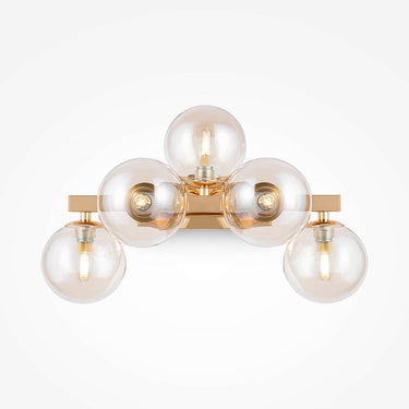 Wandleuchte mit Gold - Finish und bernsteinfarbenen Spiegelglas - Diffusoren – Dallas | Maytoni - Esszett Luxury | Stilvolles Wohnen mit Charakter
