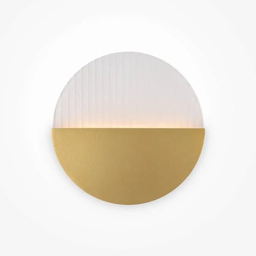 Wall light Brushed brass finish, ribbed glass, matte acrylic glass – Jupiter | Maytoni