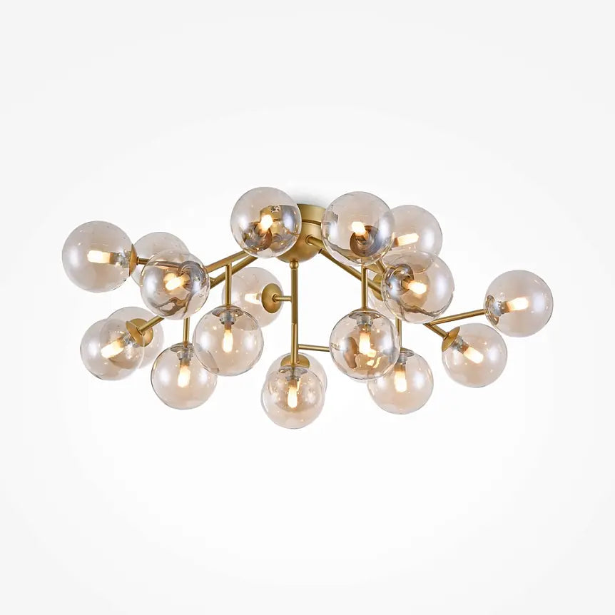 Ceiling Light Matte Gold Amber Mirrored 20×G9 – MOD545PL-20G | Maytoni