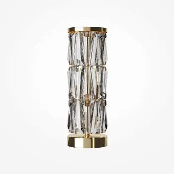 Table Lamp Gold Metal Frame Crystal Diffuser & Modern Design – Puntes | Maytoni