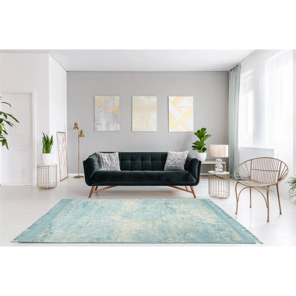 Short Pile Viscose Rug with Fringes – Dolce Vita 125 | Kayoom