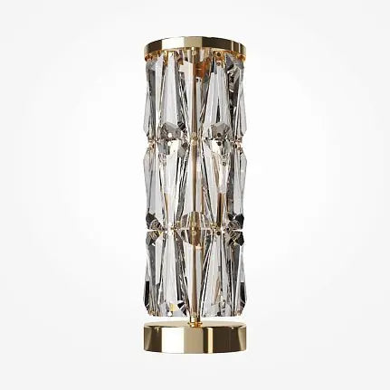 Table Lamp Gold Metal Frame Crystal Diffuser & Modern Design – Puntes | Maytoni